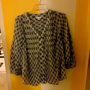 J Jill pintucked blouse. 3/4 sleeve. I only wore this a couple times.